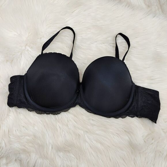 TORRID Smooth Cup Push Up Demi Bra Plus Size Women's 44C Black - Picture 5 of 11